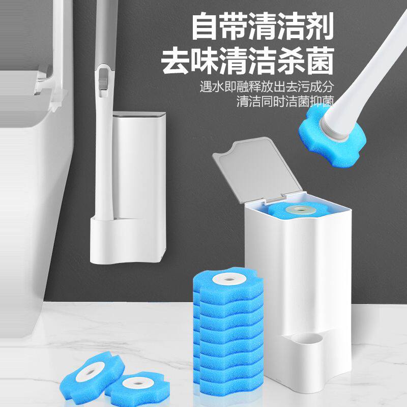 Ganni disposable toilet brush disposable toilet brush set bathroom cleaning artifact wall hanging no dead corner toilet