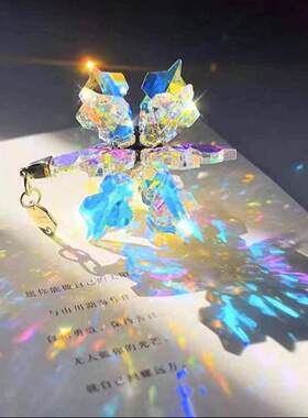 丁达尔效应摆件丁达尔效应摆件流光雪花水晶玫瑰花太阳捕手挂件桌