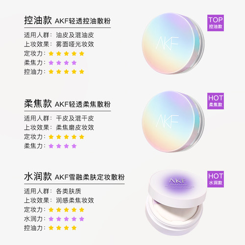 AKF散粉定妆粉持久控油不脱妆蜜粉饼女官方旗舰店官网 - 图0