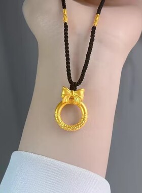 蝴蝶结在逃公主礼物平安扣圆圆满满甜美送女友闺蜜礼物