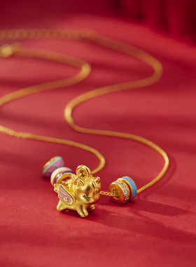 法国coss kokos925银梦幻独角兽项链女童趣时尚珐琅小飞马吊坠