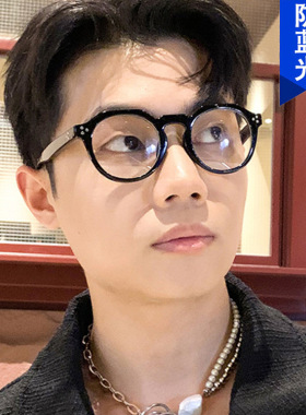 法国coss koko米钉不规则多边形防蓝光眼镜框新款复古小框平光镜