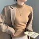 猫人半高领打底衫女加绒加厚上衣秋冬季2025新款羊毛内搭保暖内衣
