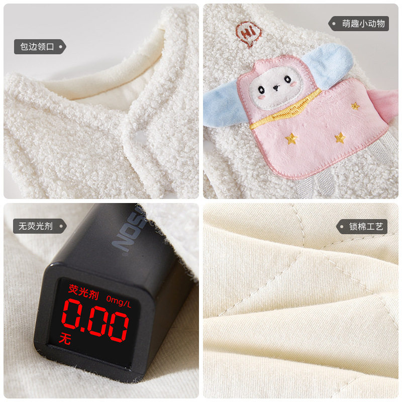 婴儿马甲加厚羊羔绒夹棉秋冬款新生儿男女童宝宝保暖背心冬季外穿,淘宝优惠券,粉丝福利购,淘宝优惠卷