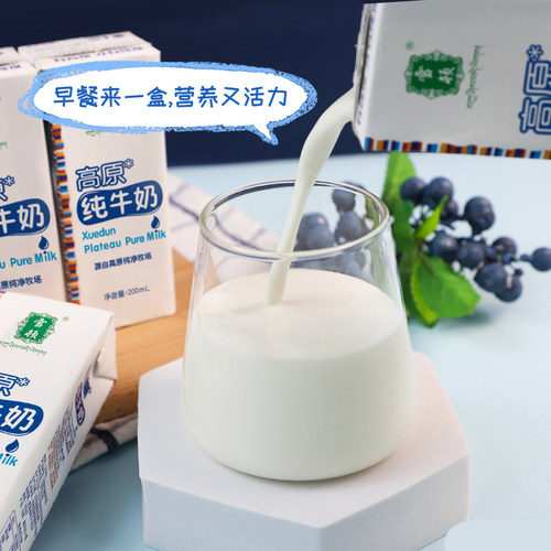 雪顿牛奶甘肃高原牧场儿童老人营养早餐奶盒装纯牛奶200ml*15 - 图3