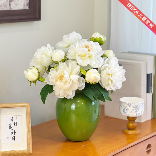 高档洋牡丹仿真花假花摆设轻奢高端芍药花束客厅装饰花艺餐桌摆件 - 图1