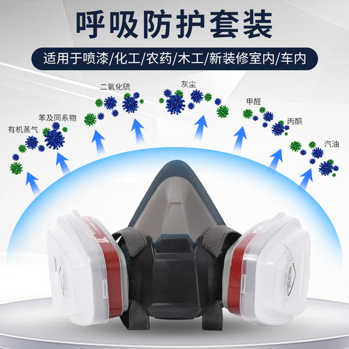 防毒面具喷漆专用全脸面罩化工防尘打农药异味工业毒气体呼吸防护 - 图3