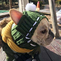 Farfight Hat Autumn Winter Woolen Thread Scarf 8 Gothic anti-cold knit hat Puppy chai dog Winter Koki headgear Neck Collar