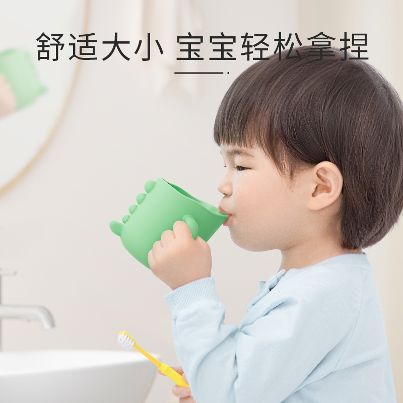 儿童刷牙杯洗漱牙缸牙刷恐龙杯子宝宝家用可爱卡通男女孩防摔漱口 - 图1