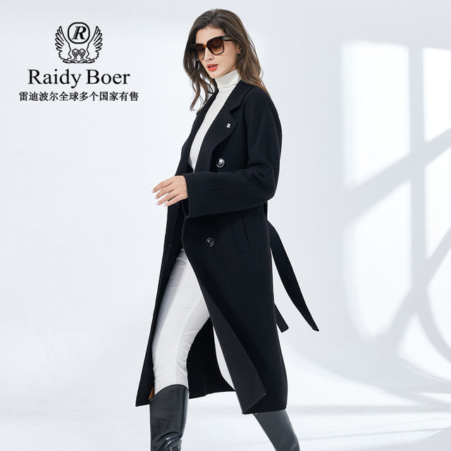 Reddy Pole long wool double-sided woolen coat for women