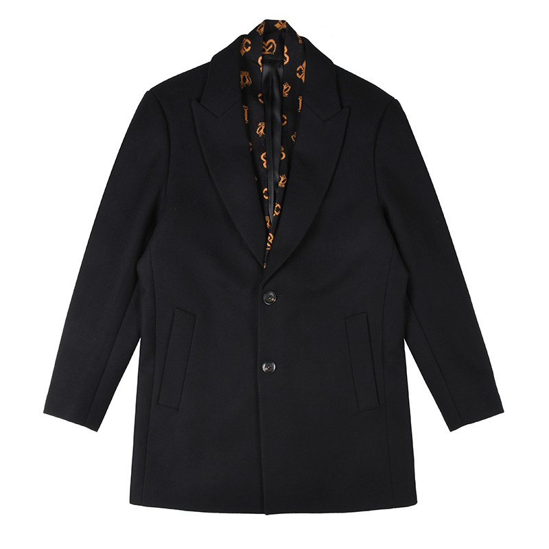 雷迪波尔男装大衣2023秋冬新款商务休闲纯色西装领中长款毛呢外套,淘宝优惠券,粉丝福利购,淘宝优惠卷