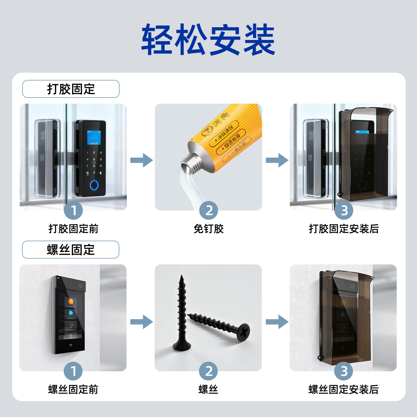 Face recognition rain cover, outdoor doorbell waterproof cover, access control punch card machine protective cover, outdoor attendance machine shielding