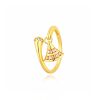 Fan-shaped exquisite ring for women 2026 new hot style light luxury high-end ring index finger ring niche design open ring