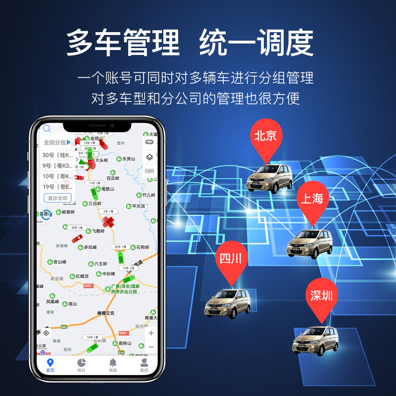 汽货车gps定位北斗卫星车载定仪器远程接线车辆车队运输管理系统