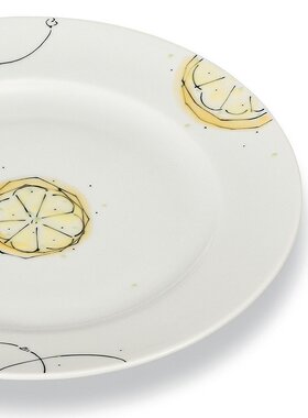 日本直邮九谷烧 6.5 英寸盘子柠檬青柠图案 / 由竹越美惠子设计中