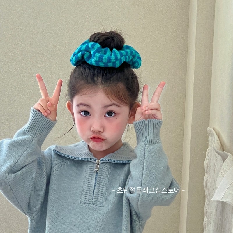 红色针织毛绒小女孩扎马尾头绳大肠发圈儿童皮筋女童发绳洋气头饰,淘宝优惠券,粉丝福利购,淘宝优惠卷