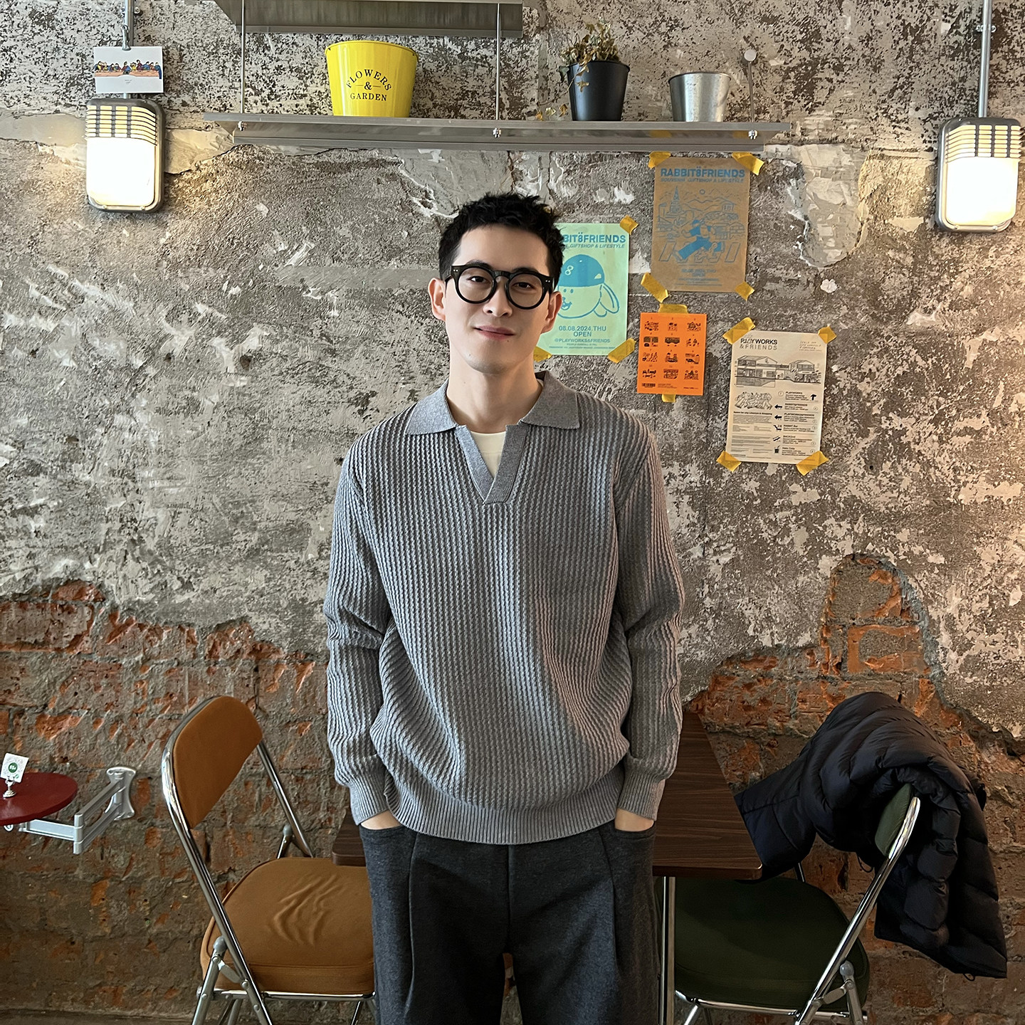 Nick Tian 老钱风V领肌理条纹纯色长袖针织衫男秋冬韩系百搭毛衣,淘宝优惠券,粉丝福利购,淘宝优惠卷