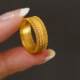 Jin Ruiyuan ancient gold waistband ring women's gold 999 hollow coin rich index finger ring for men and women