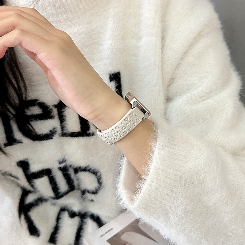 适用华为手环9表带8NFC新款豹纹款硅胶腕带荣耀9智能运动手环六七八九代band7/6pro男女生时尚替换带云顶创想 - 图1