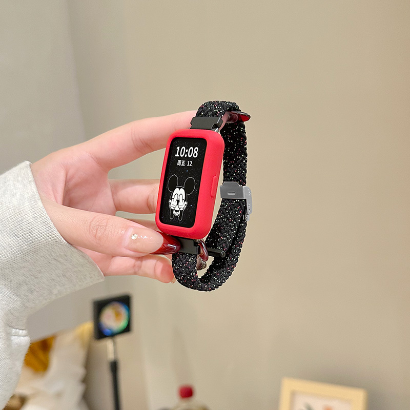 适用华为手环10/9/8NFC表带回环卡扣编织腕带荣耀9智能运动band7/6pro新款编织尼龙透气秋冬替换带配件 - 图3