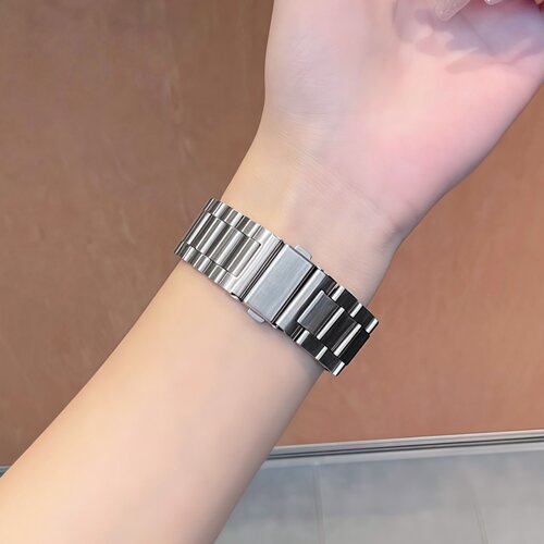 适用华为fit5表带fit4手表watch fit3三珠金属不锈钢带4pro表带fit1/2代商务风new男士智能运动高级感替换带 - 图2