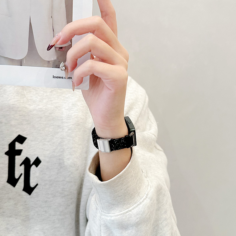 适用华为手环10/9/8NFC表带回环卡扣编织腕带荣耀9智能运动band7/6pro新款编织尼龙透气秋冬替换带配件 - 图0