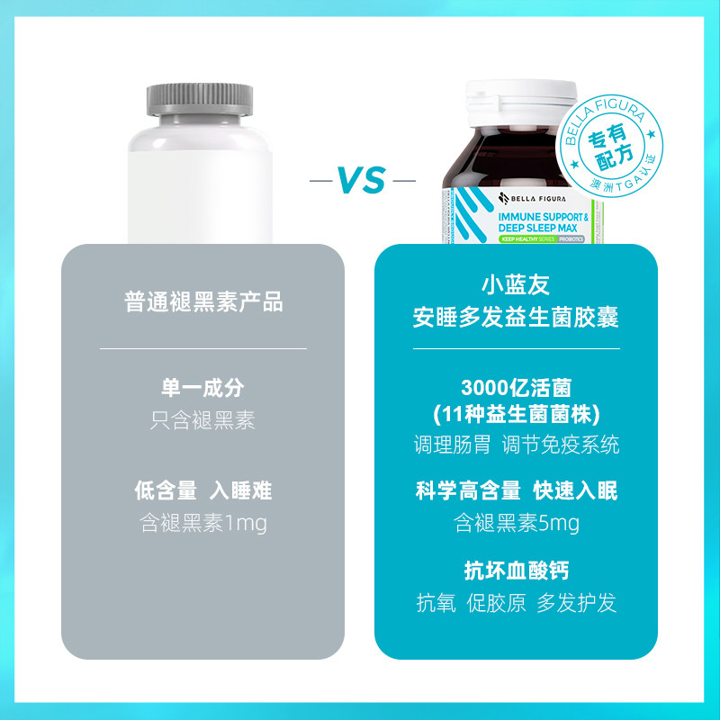 澳洲bf小蓝友安睡多发记忆助眠安瓶 BELLAFIGURA海外褪黑素/松果体素