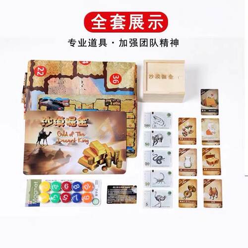 沙漠掘金拓展道具全套地图淘金游戏公司企业培训沙盘模拟室内团建 - 图1
