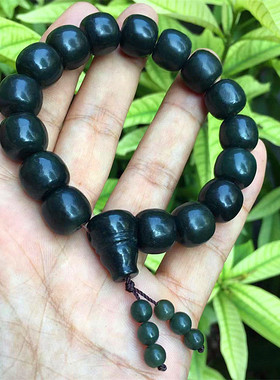 和田青玉苹果鼓珠手链玉石手串男