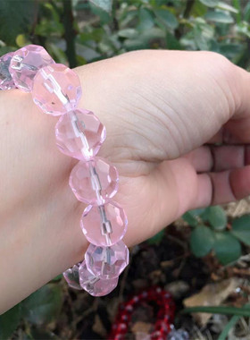 女手串仿水晶多切面仿钻扁珠手链