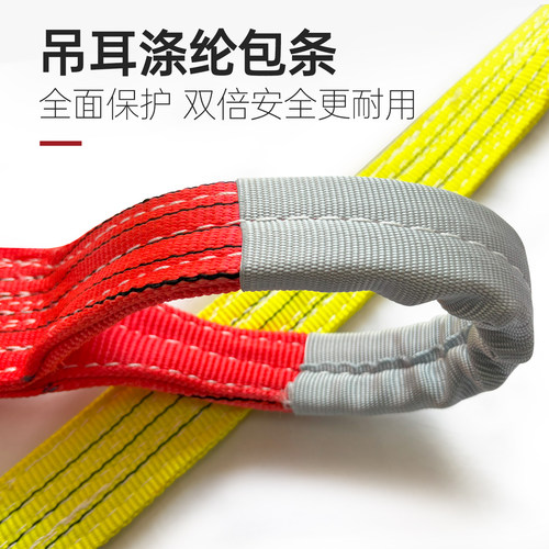 起重扁平吊带尼龙1腿单腿吊装带成套组合吊具吊环吊钩挂钩2/3/5吨 - 图1