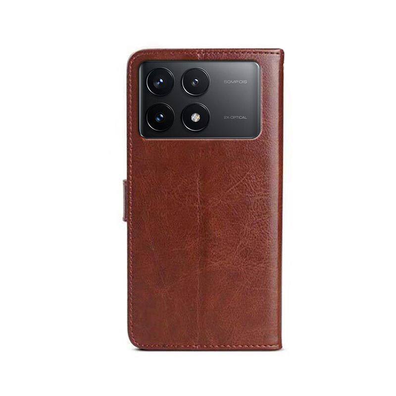 适用红米K70E手机壳Redmi K70E翻盖式皮套23117RK66C全包防摔硅胶软保护套小米K7OE简约插卡外壳钱包男女款新