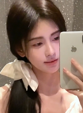 鞠婧祎同款白色发圈女