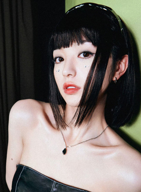 田曦薇同款椭圆不规则项链