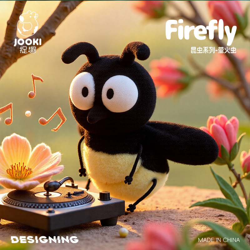 捉趣小鸟昆虫系列 蜻蜓毛毛虫毛绒玩具 陪睡抱枕创意生日礼物玩偶 - 图1