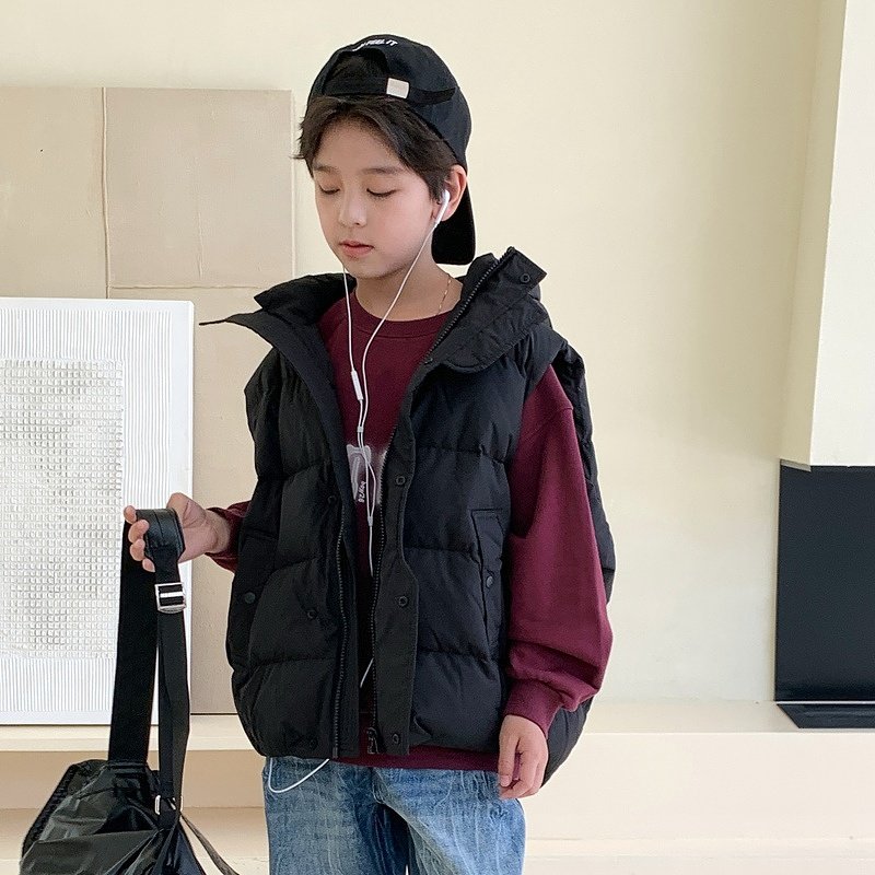 【商场同款】越也童装男童短款羽绒马夹儿童马甲2024年秋冬新款,淘宝优惠券,粉丝福利购,淘宝优惠卷