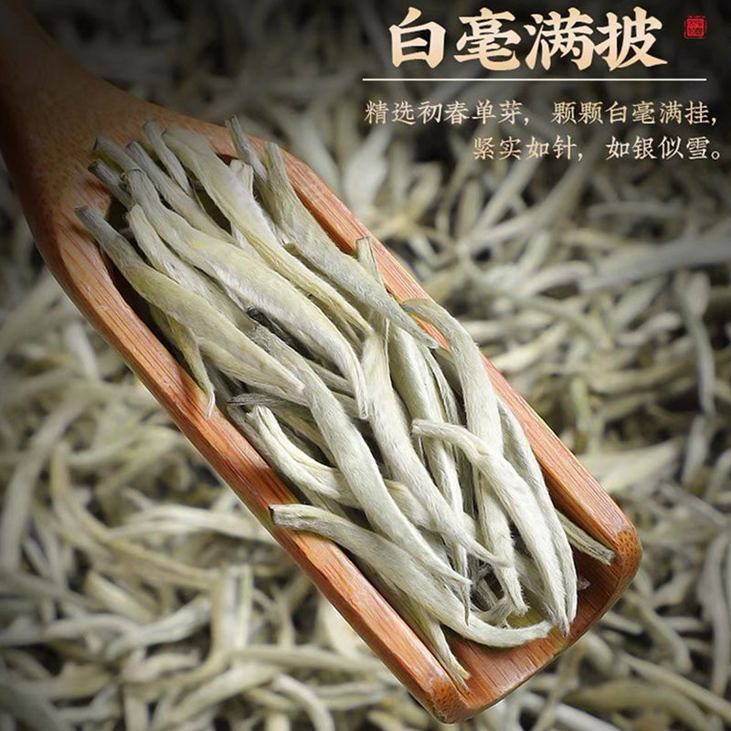 【2024年新茶全芽】云南全芽白毫白茶银针新茶特级嫩芽明前月光白 - 图2