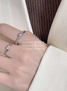 八月AUG简约气质百搭流行个性小众设计ins风开口戒指女高级感指环