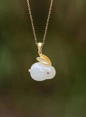 新款2024新年兔子喜庆项链手链女礼物钱兔无量兔子手串高颜值闺蜜