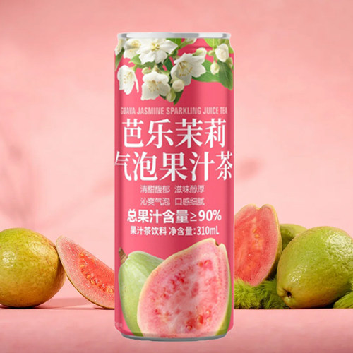 山姆会员超市代购 DRINKSBA芭乐茉莉气泡果汁茶310ml*15清甜馥郁 - 图1