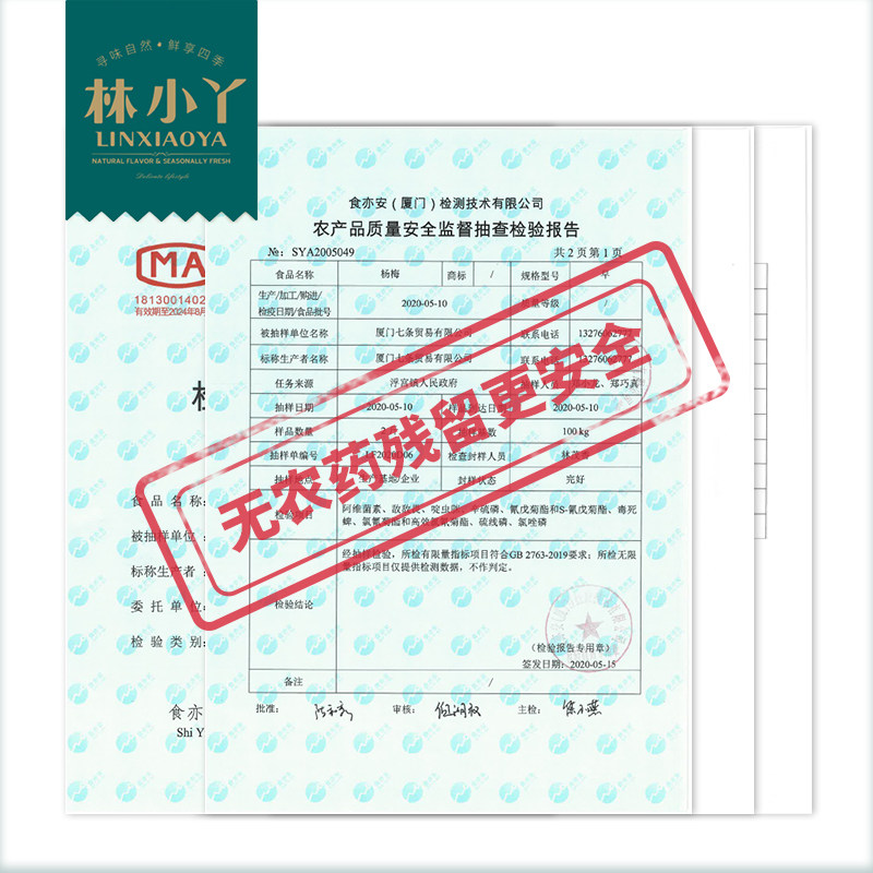 【林小丫-鲜q杨梅干180g】网红梅子 林小丫食品梅类制品