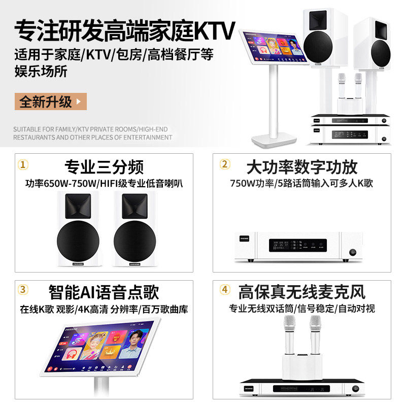 致享h15家庭ktv套装全套唱歌机 致享影音KTV/卡拉OK音箱