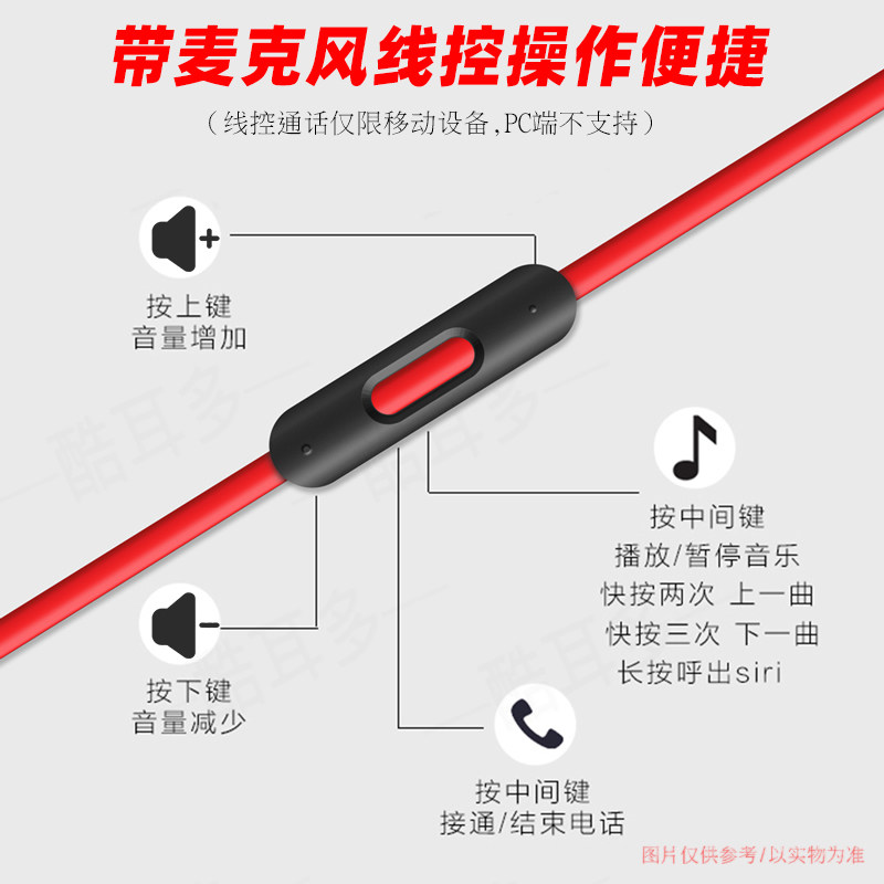 适用苹果BEATS耳机线3.5mm音频线双头插studio3solo2带麦克风线控AUX车载音响蓝牙耳机电脑通用连接线收纳包