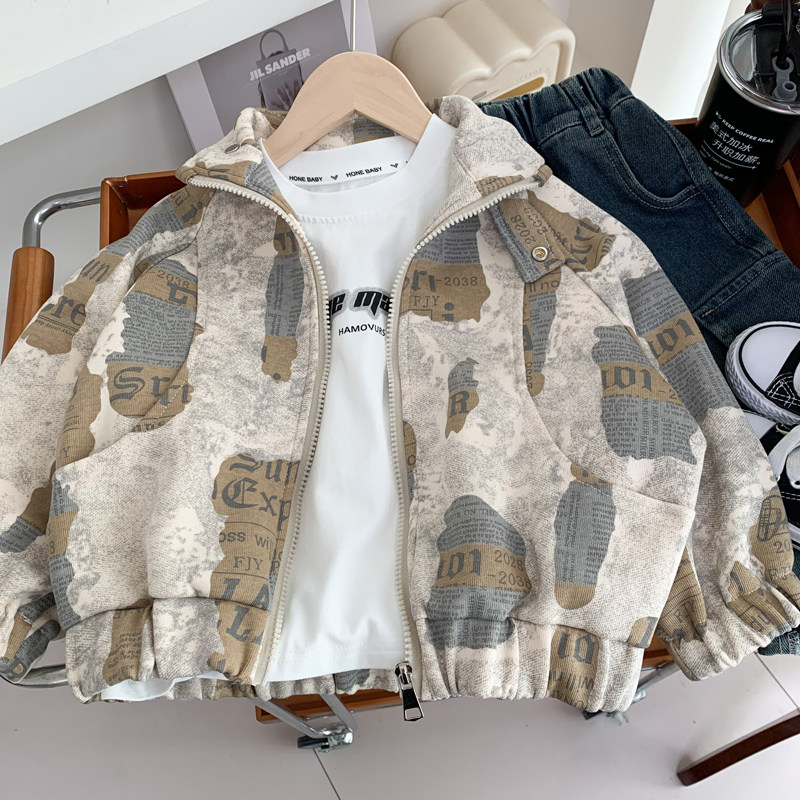 男童外套春秋装2025新款儿童韩版休闲帅气夹克衫中小童立领上衣潮,淘宝优惠券,粉丝福利购,淘宝优惠卷