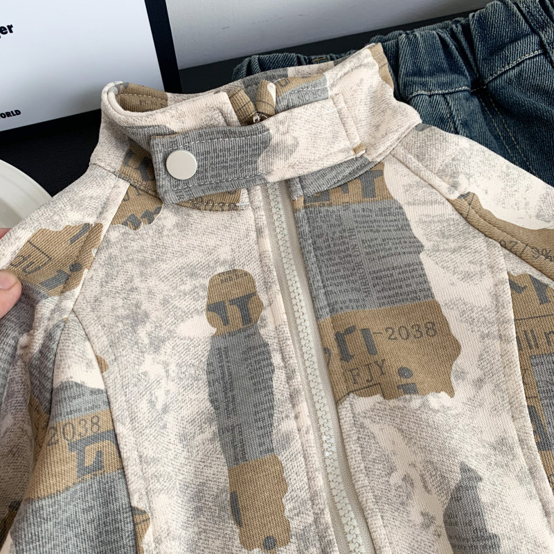 男童外套春秋装2025新款儿童韩版休闲帅气夹克衫中小童立领上衣潮,淘宝优惠券,粉丝福利购,淘宝优惠卷