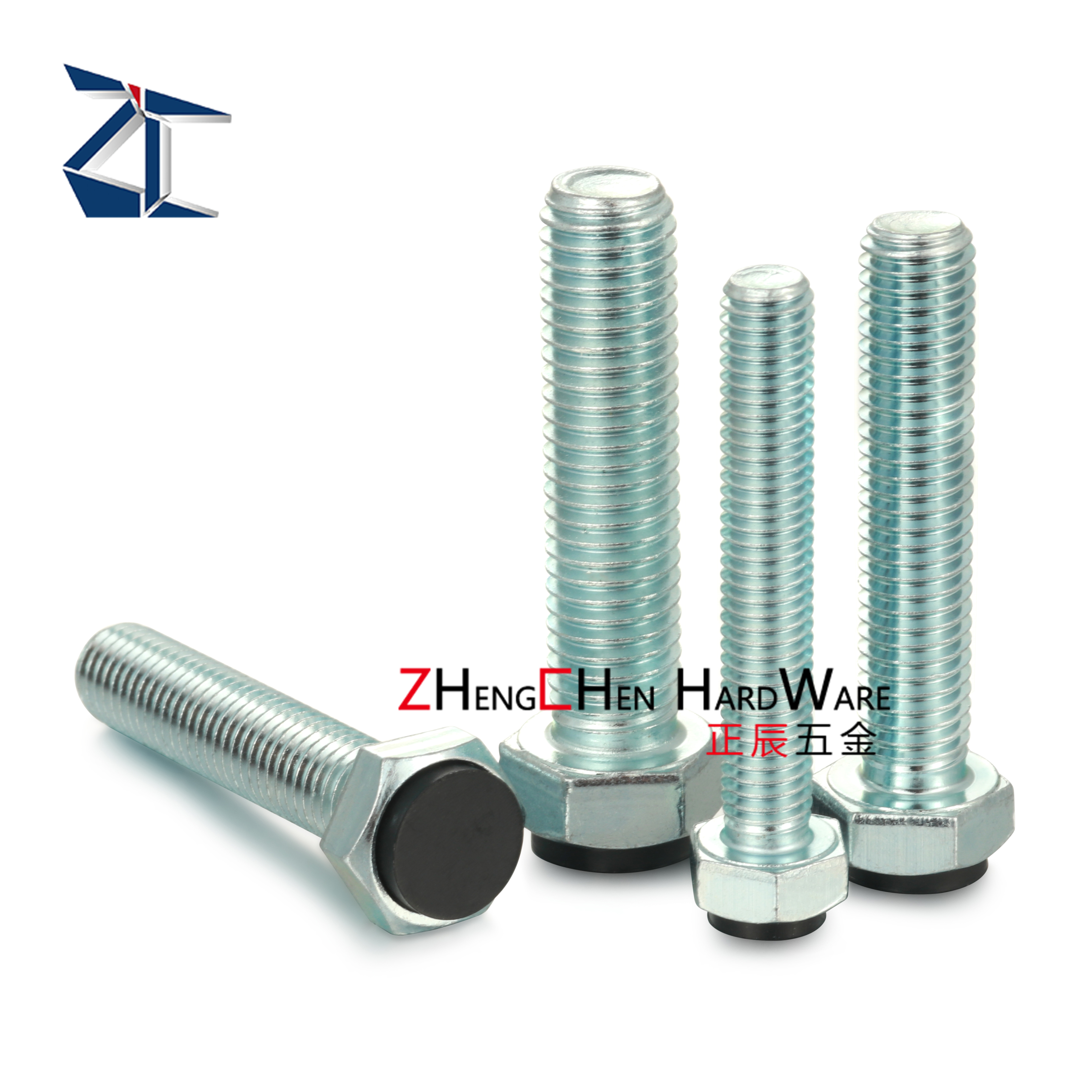 TDB51带聚氨酯止动螺栓型 外六角型调整块缓冲止动UST6-20/25/30 - 图2