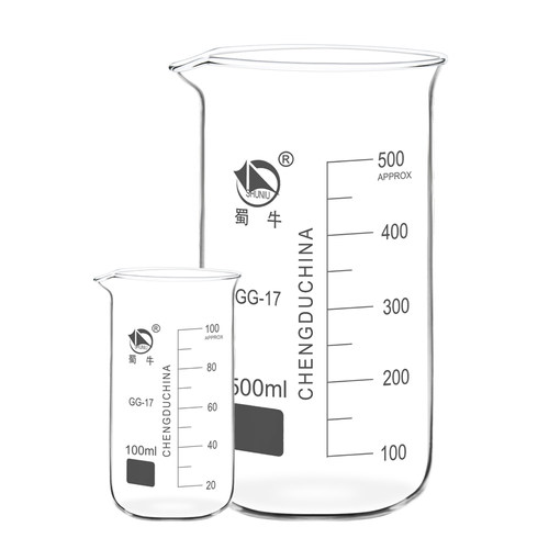 蜀牛玻璃烧杯实验器材50 100 150 250 500 800 1000 2000 3000 5000ml耐高温化学实验室带刻度量杯大小低高型-图3