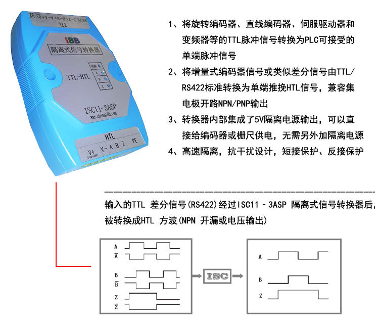 IBB  ISC11-3ASP埃伯格隔离式弦波细分器 信号转换器 ISC11-4SCR - 图1