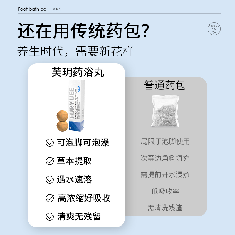 芙玥莲花清温药浴丸草本泡脚丸中药包足浴球足浴丸 - 图2