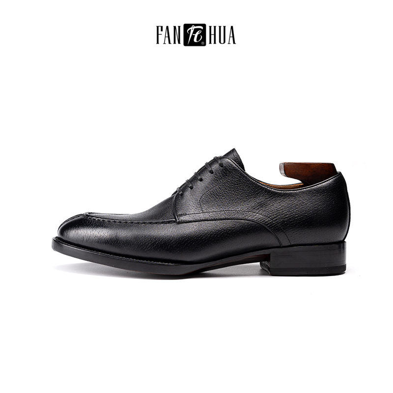 梵骅定制  猪皮纹牛皮分列式德比鞋琴底工艺180616-4-D2NPB - 图0